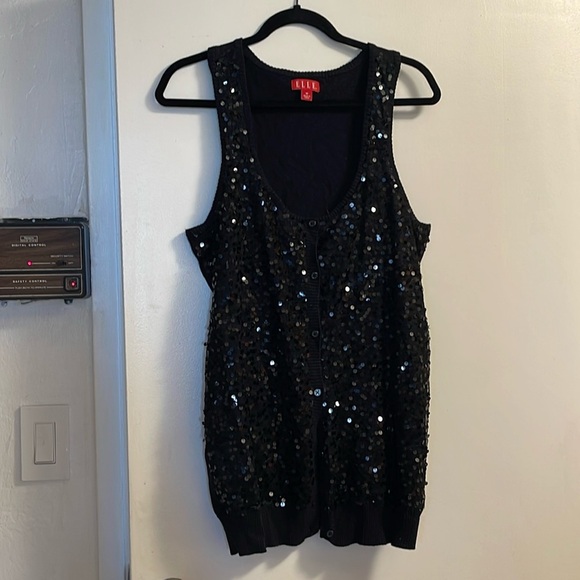 Elle sequined sleeveless sweater M - Picture 1 of 5